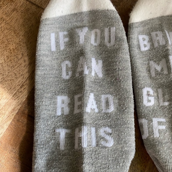 “If you can read this - bring me a glass of wine” Socks - Picture 5 of 6
